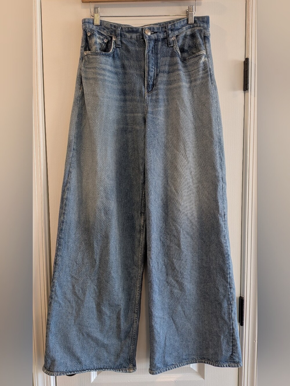 Rag & Bone Miramar Sofie Wide-Leg Pant Raily Sweatpant Jean Cotton Terry Size 29 - Picture 3 of 14